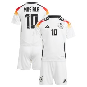 Virallinen pelipaita Saksa Musiala 10 Koti Euro 2024 Lyhythihainen - Lasten ( + Lyhyet housut )